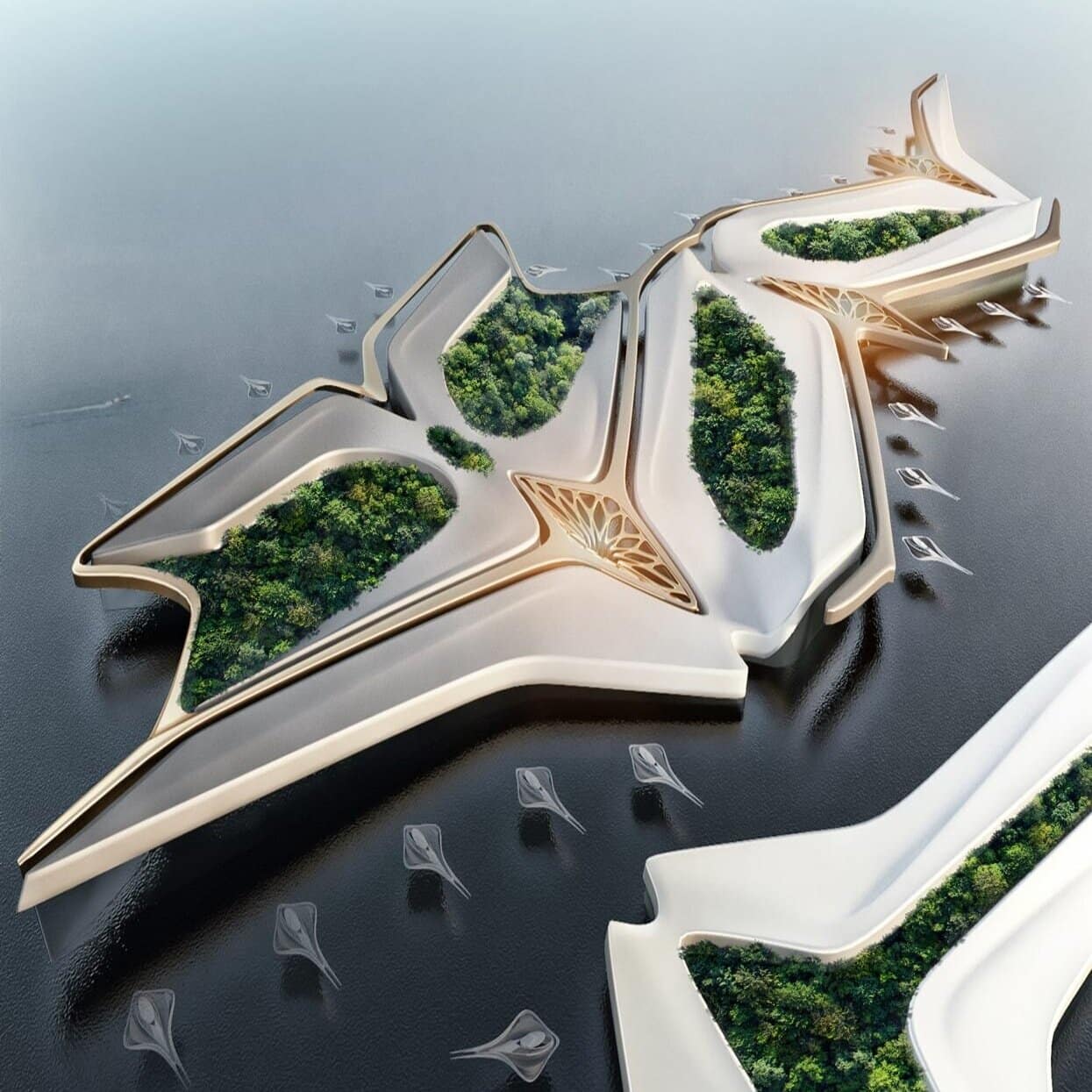 Mind Design Presenting The Design Of Floating Green city