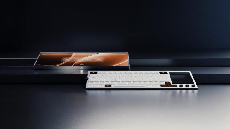 Makhina modular ecosystem by Nexum reimagines creative technology 11 Overhead view of Makhina setup for music and 3D production