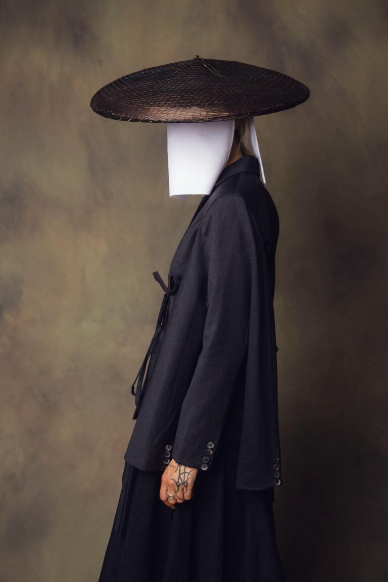 Petoruche presents Yasunari Onodera collection inspired by Ashura 16 Close-up of fabric textures showing minimalist construction