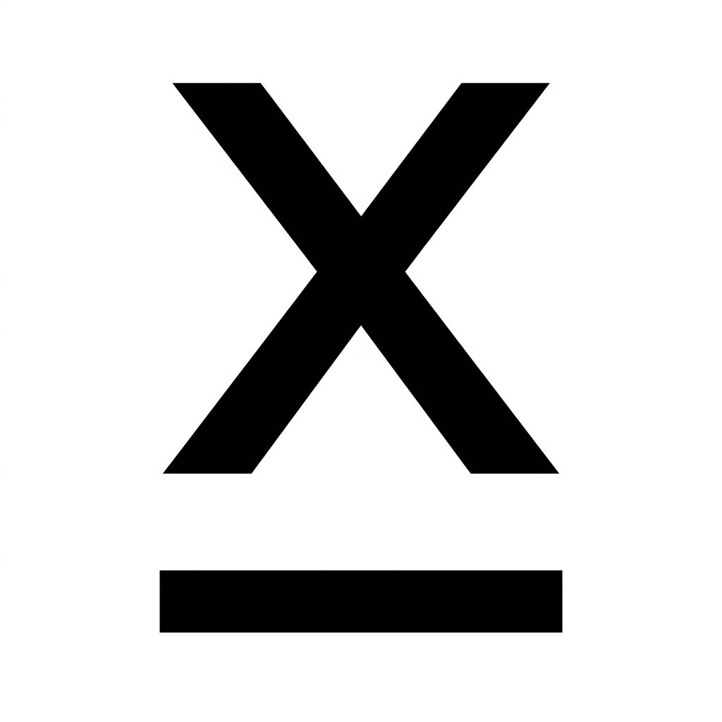 About Underlined X mark