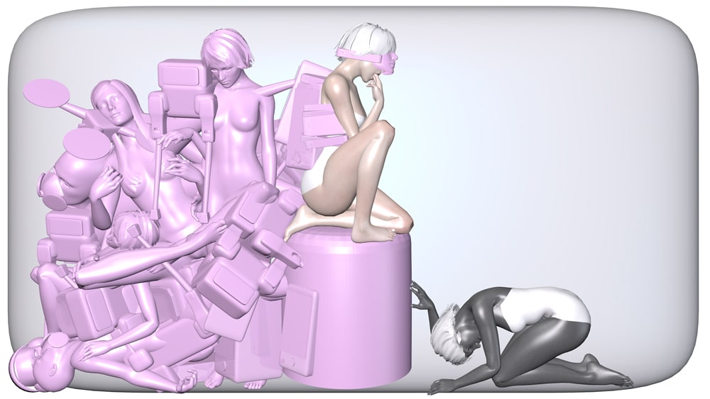 "Pink Party" By Sandrine Deumier Explores The Digital Realm