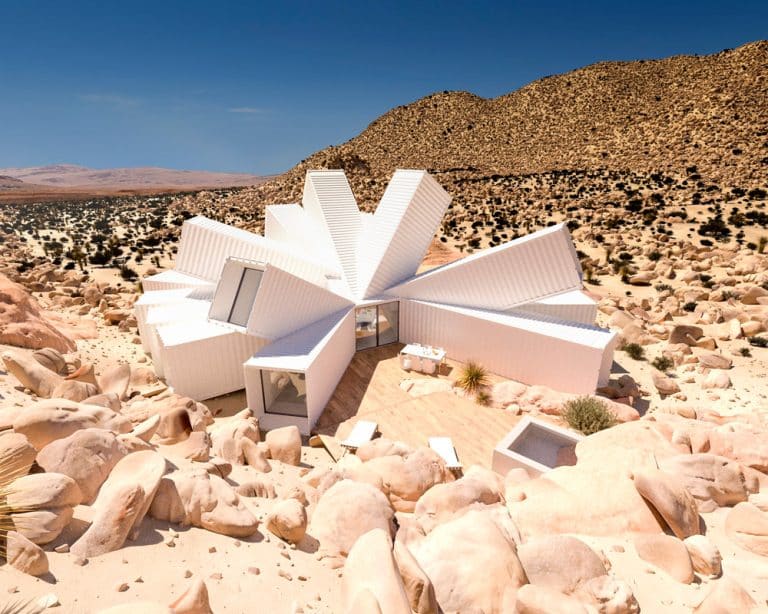 Joshua Tree Residence: A Container House That Seems A Flower Joshua Tree Residence