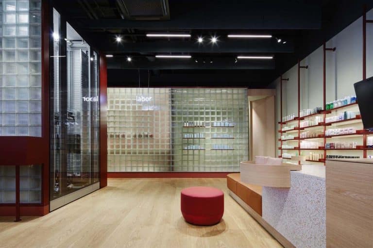 Studio Aisslinge Designs A Retro-Futuristic Pharmacy Studio Aisslinge Designs Futuristic Pharmacy