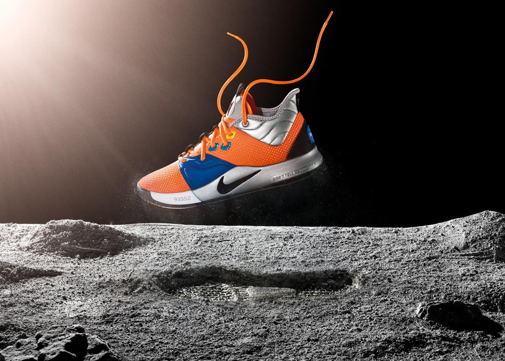 Paul george shoes shop orange and blue