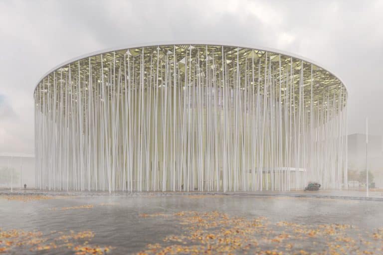 'Wuxi Taihu Show Theatre' Is Inspired By The Sea Of Bamboo Park In Yixing Wuxi Taihu Show Theatre