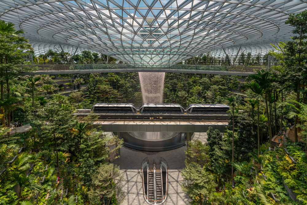 Safdie Architects Designs World's Tallest Indoor Waterfall