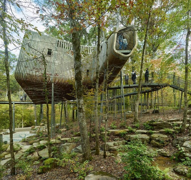 Modus Studio Builds The Soaring Rustic Evans Tree House Modus Studio Builds