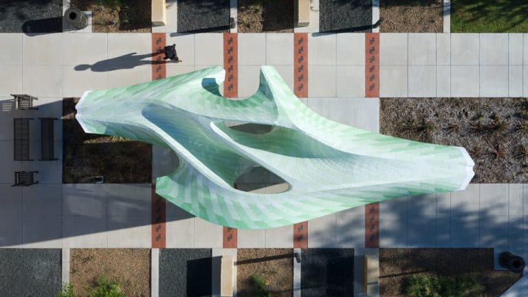 MARC FORNES / THEVERYMANY Unveils Zephyr Pavilion At Texas Tech University MARC FORNES / THEVERYMANY Unveils Zephyr Pavilion