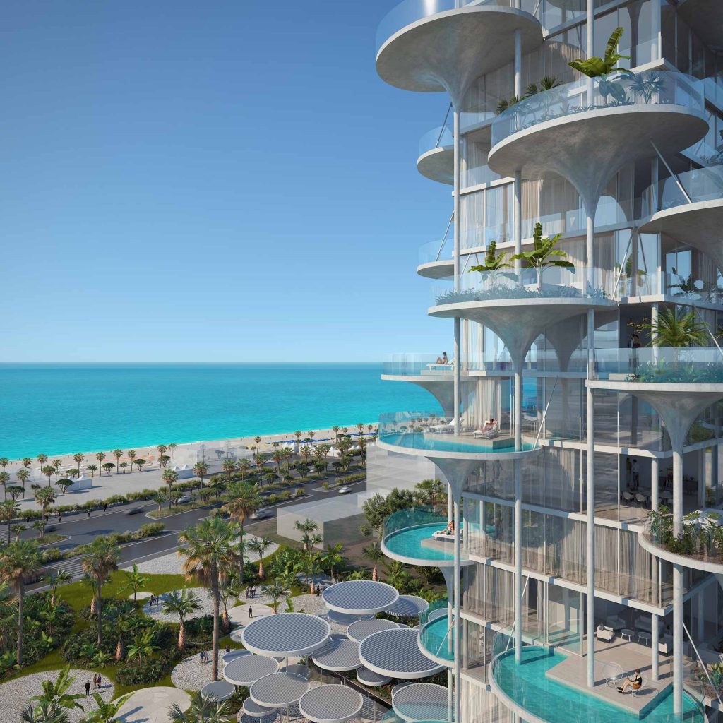 The Structure Of Limassol Tower Is Integrated With Swimming Pool Balconies