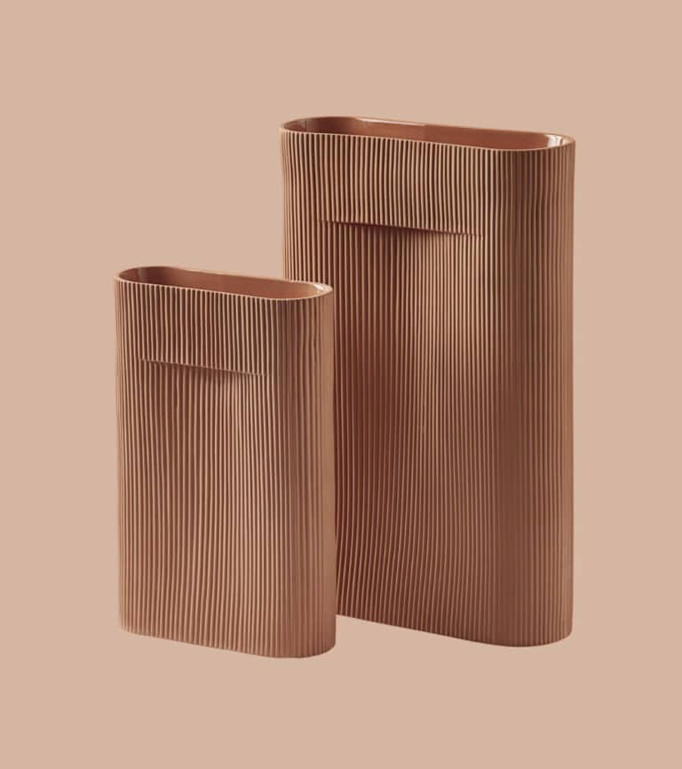 Studio Kaksikko Designs Ridge Vase With Vertical Lines Studio Kaksikko Designs Ridge Vase With Vertical Lines