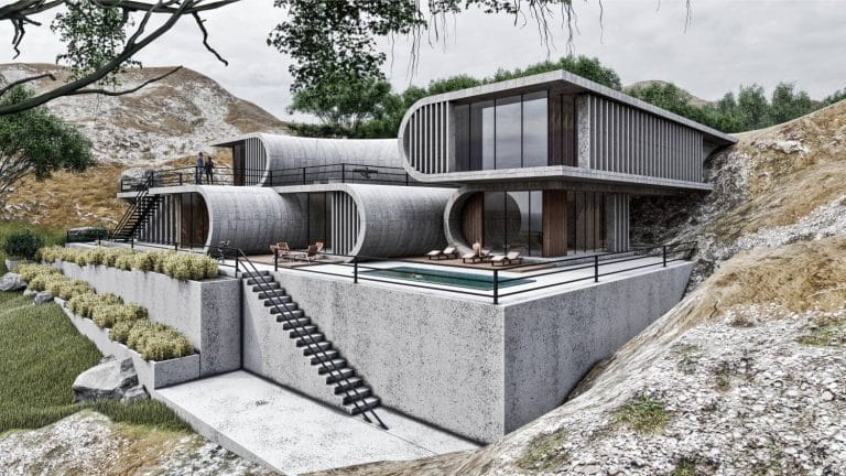 Sea Waves Form Of Villa Gahar By Mohammad Rahmati Villa Gahar By Mohammad Rahmati