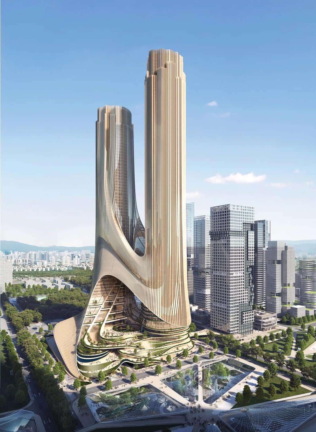SISANDI ZAHA private jungle グリーン Super Headquarter Located In ShenZhen - Tower C of Zaha