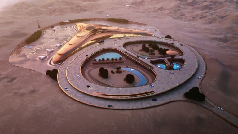 In UAE, Droneport by GAS Architectures balances landscape and architecture Droneport