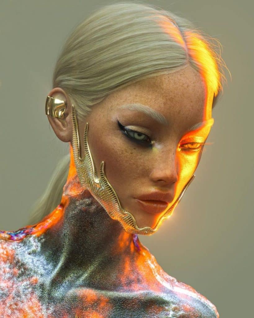 Textures and lighting define Craves majestic 3d portraits