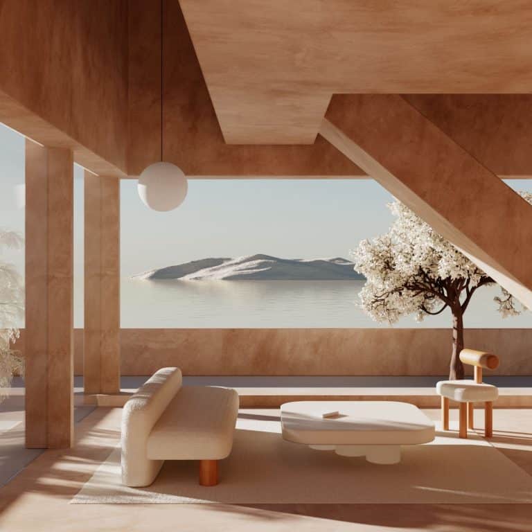 Inspired by the 60s and 70s, Benjamin Guedj visualizes minimalistic and colorful spaces Inspired by the 60s and 70s, Benjamin Guedj visualizes minimalistic and colorful spaces