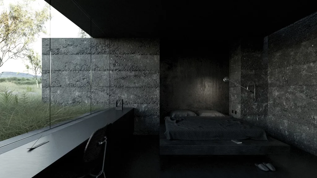 Ruina by Juan Pablo Guerra champions minimalism and dark materiality
