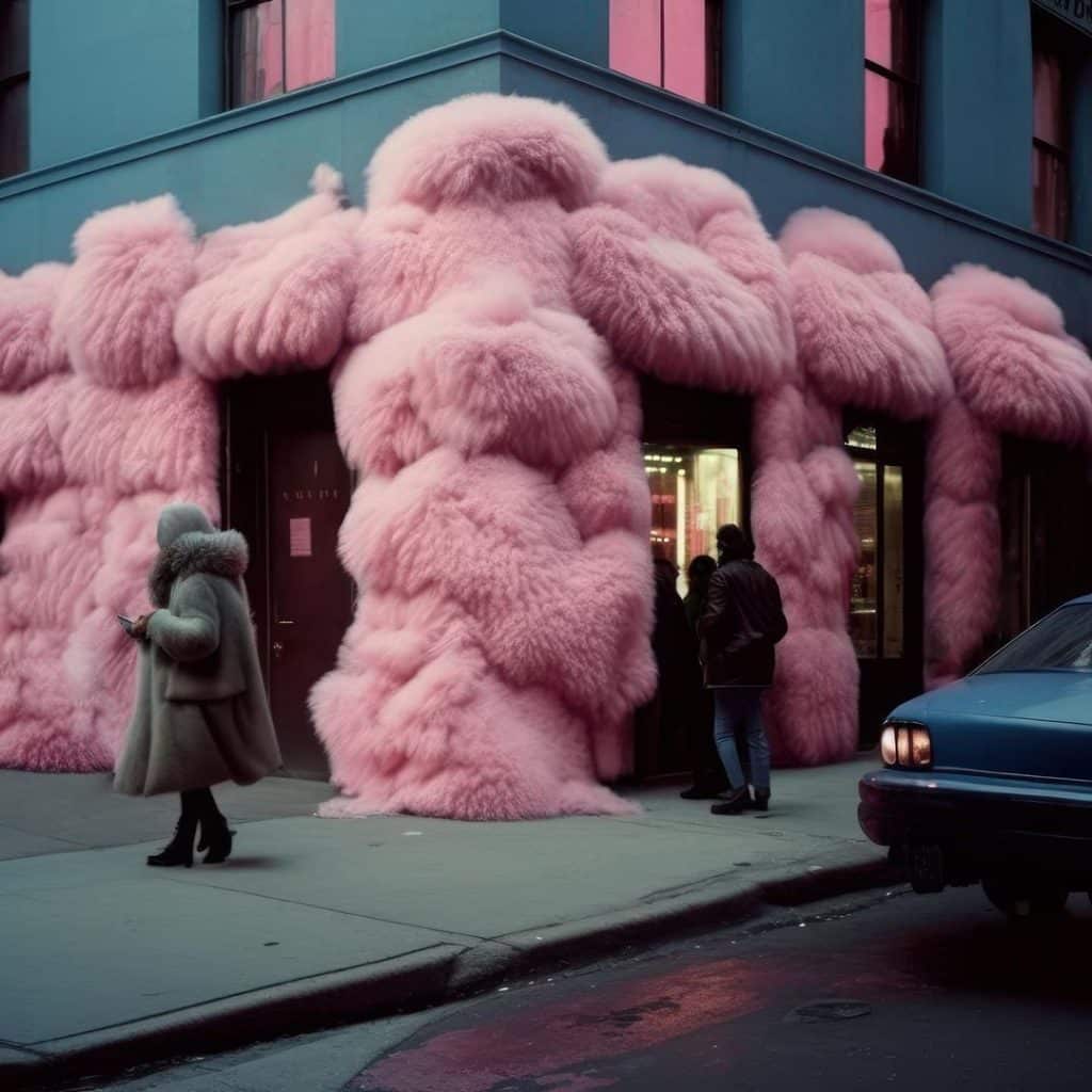 Andrés Reisinger's "Take Over": Reimagining Urban Space with Whimsical Pink Drapes