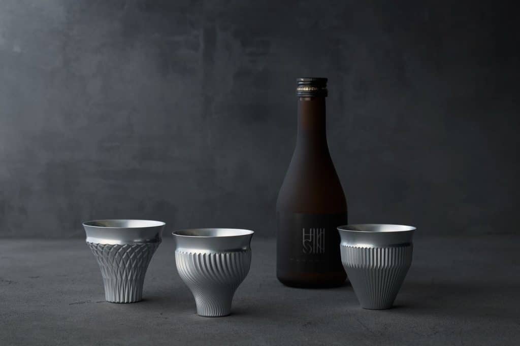 The beautiful and functional design of HAKUSAKU sake cups