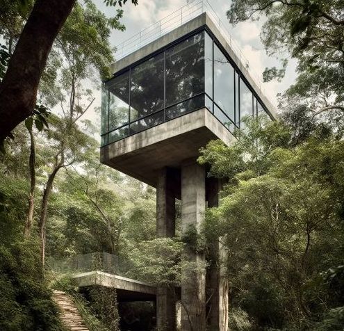A Nature-Inspired Mountain Home with a Cozy and Contemporary Design by AI VIZARQ mountain house ai vizarq 1