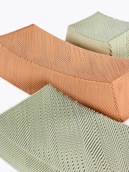 Knotty Textures: Exploring Playful Benches with Bold Tactile Surfaces