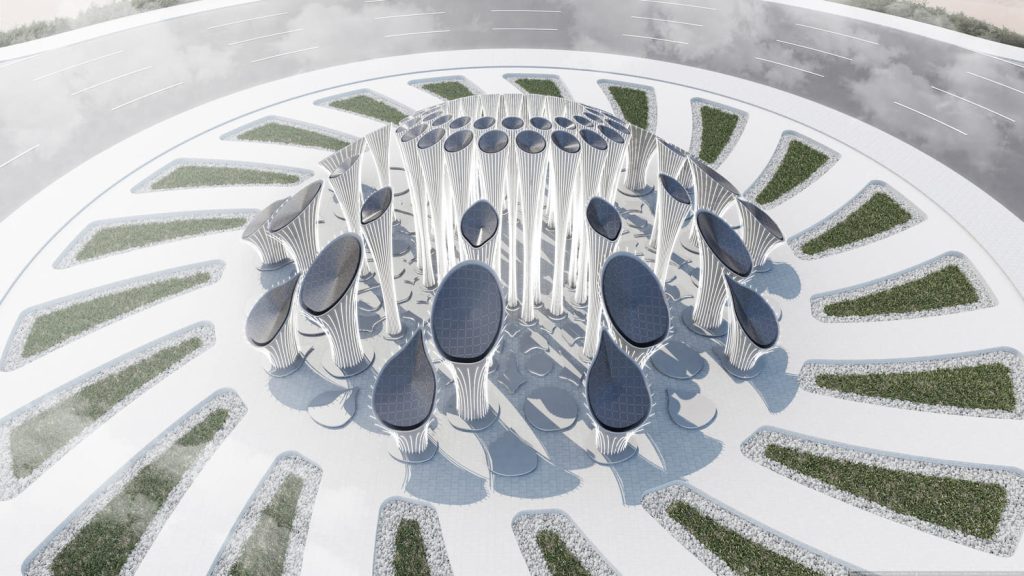 Designs Spatial Forest Of 3D Printed Concrete For Expo 2020 Dubai