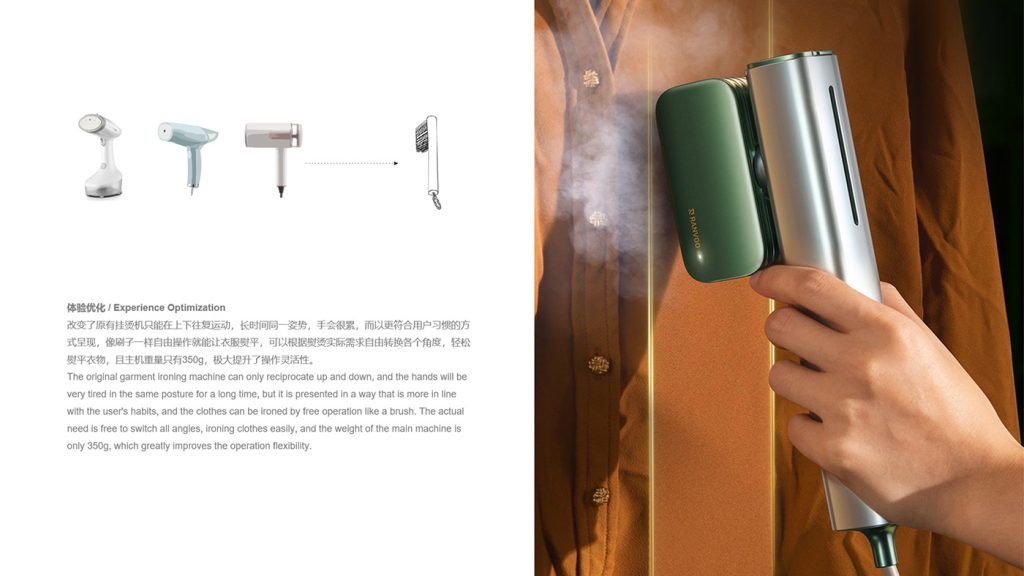 RONE Design's Handheld Garment Steamer: A Stylish and Functional Ironing Solution for Modern Women