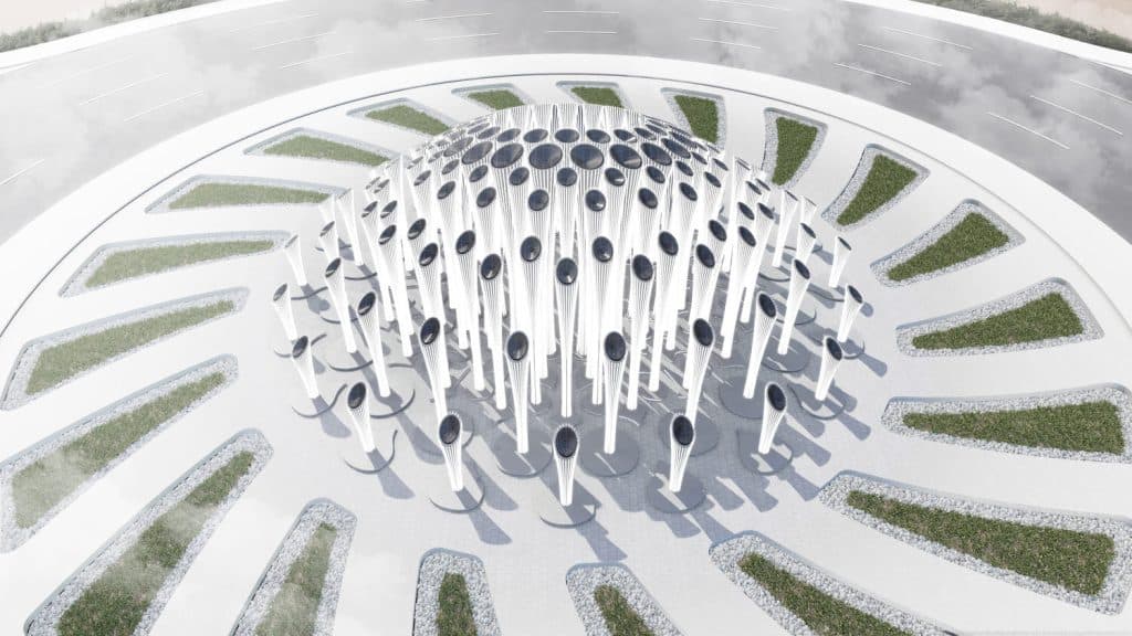 Designs Spatial Forest Of 3D Printed Concrete For Expo 2020 Dubai