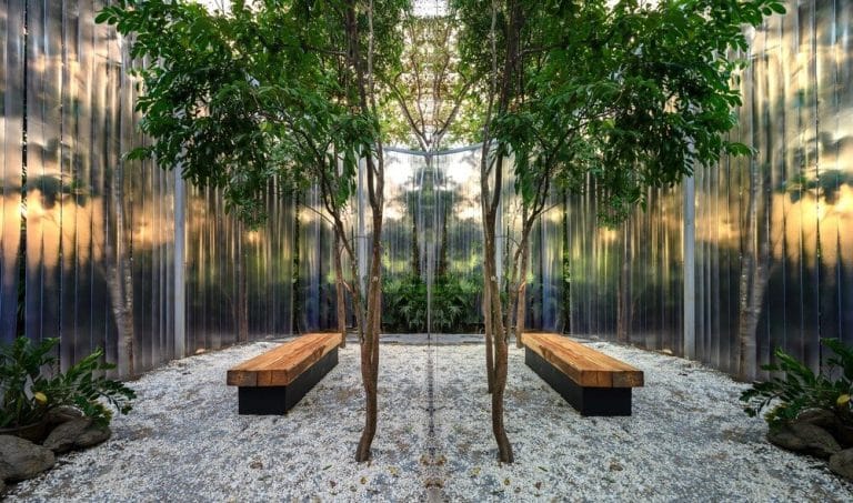 Sher Maker Renovates Boonma Cafe With An Exterior Curtain Sher Maker Renovates Boonma Cafe