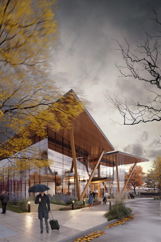 Verdant Sanctuary: Sustainable Mass-Timber Office Building Approved for Stanford Research Park