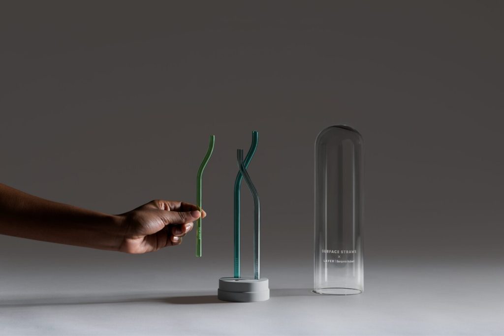 Surface Straws Function As An Attractive Table Centerpiece