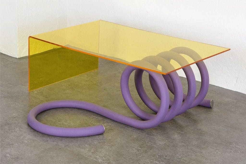 Jeong Greem Transforms Silicon Tubes Into Single Drawing-Like Furniture