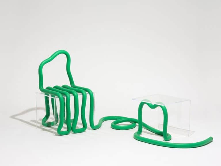 Jeong Greem Transforms Silicon Tubes Into Single Drawing-Like Furniture