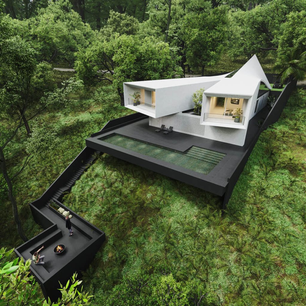 Double Faced Villa: A Modern Retreat Amidst Nature
