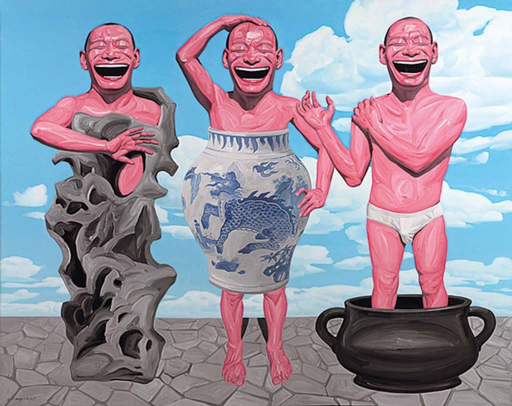 The Boisterous Smiles Of Yue Minjun's Painted Figures Invoke Pondering