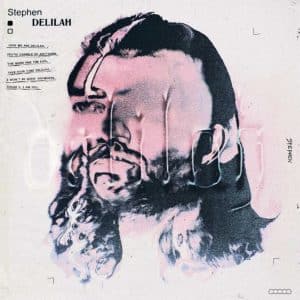 Delilah music album cover, urban graffiti art, street art portrait with poetic text.