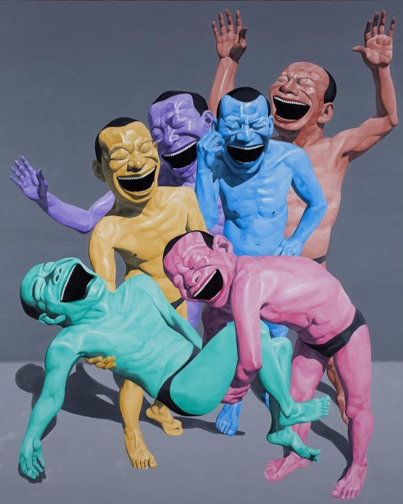 The Boisterous Smiles Of Yue Minjun's Painted Figures Invoke Pondering