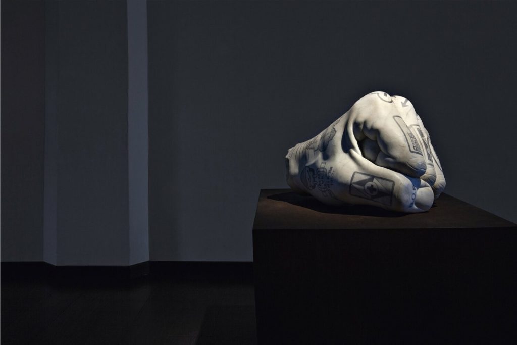 Fabio Viale Tattoos Magnificant White Marble Sculptures