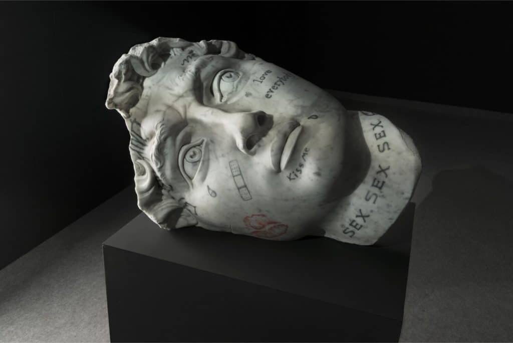 Fabio Viale Tattoos Magnificant White Marble Sculptures