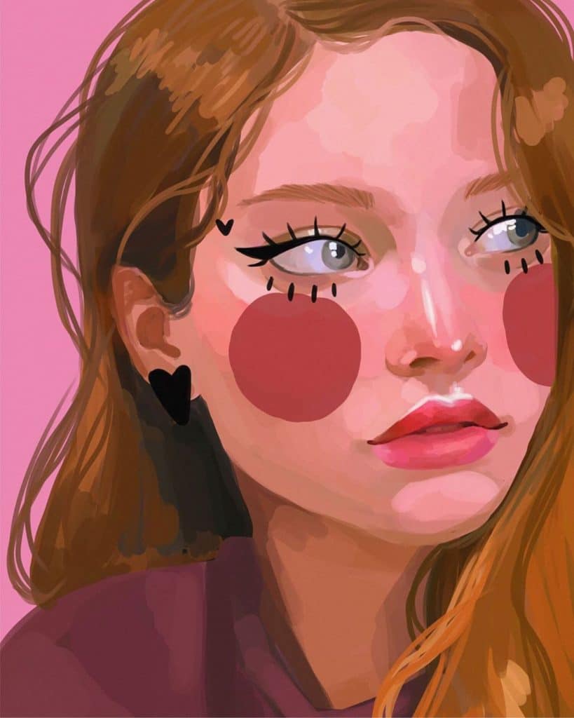 Swiss Artist Layana Dazzles With Bright Digital Portraits