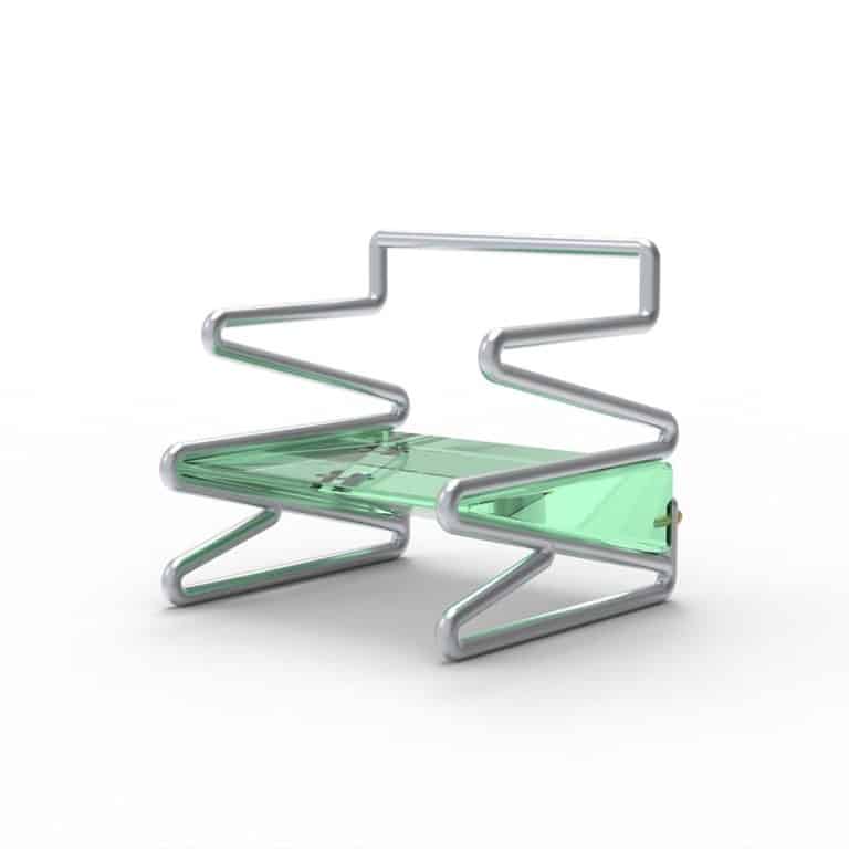 Muddycap Brings The Unique Steel Pipe Designs Sleek modern glass and metal lounge chair with contemporary design.
