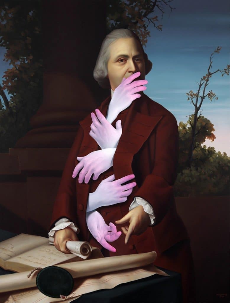 Shawn Huckins Hand Paints Early American Portraits With An Internet Twist