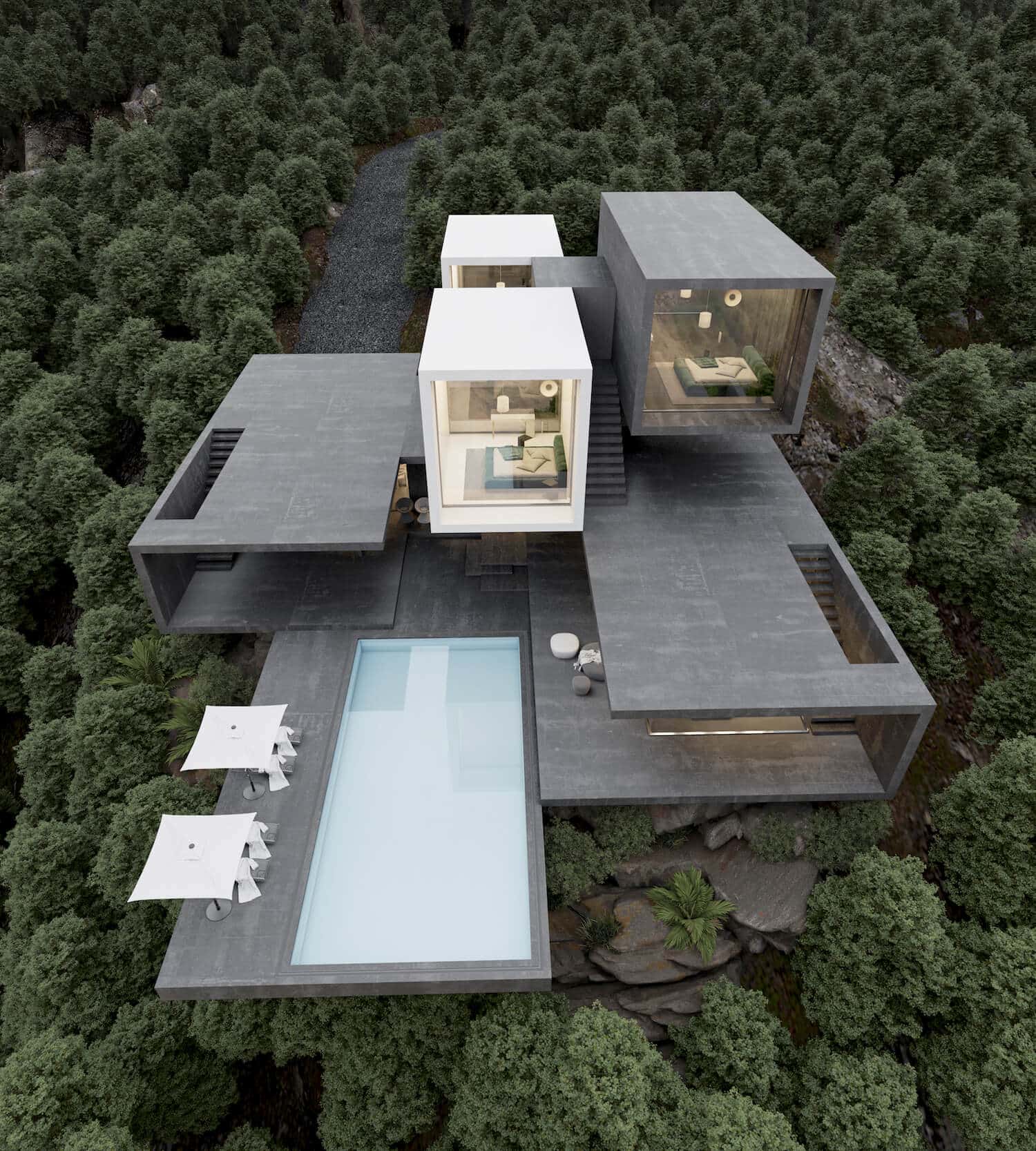 Forest Villa A Modern Retreat Amidst Nature Visual Atelier 8