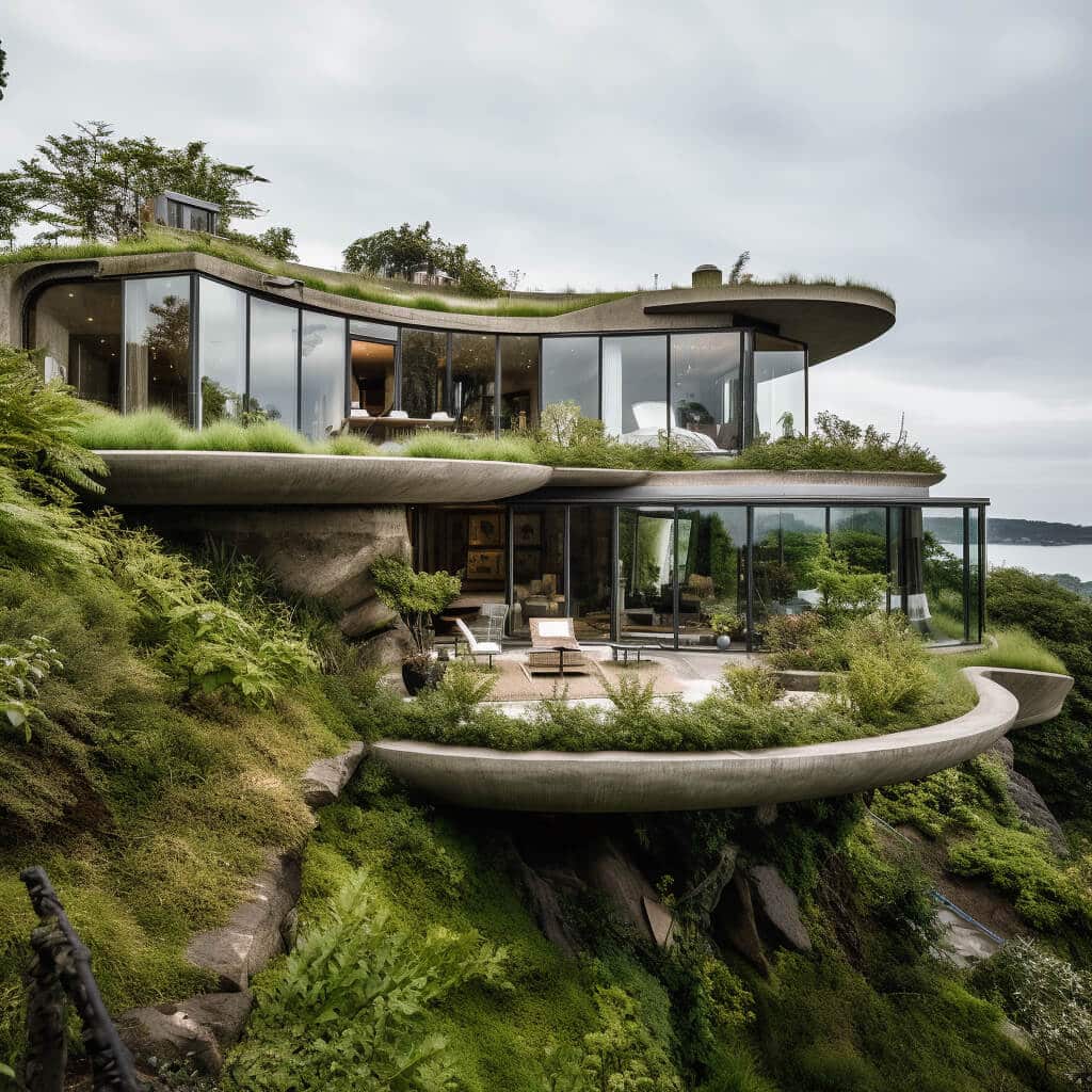 Zenith Haven: A Harmonious Hill House Embracing Nature's Peak