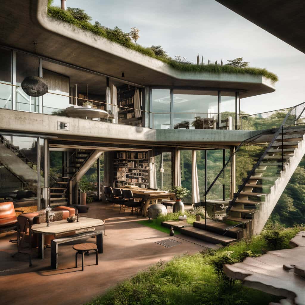 Zenith Haven: A Harmonious Hill House Embracing Nature's Peak