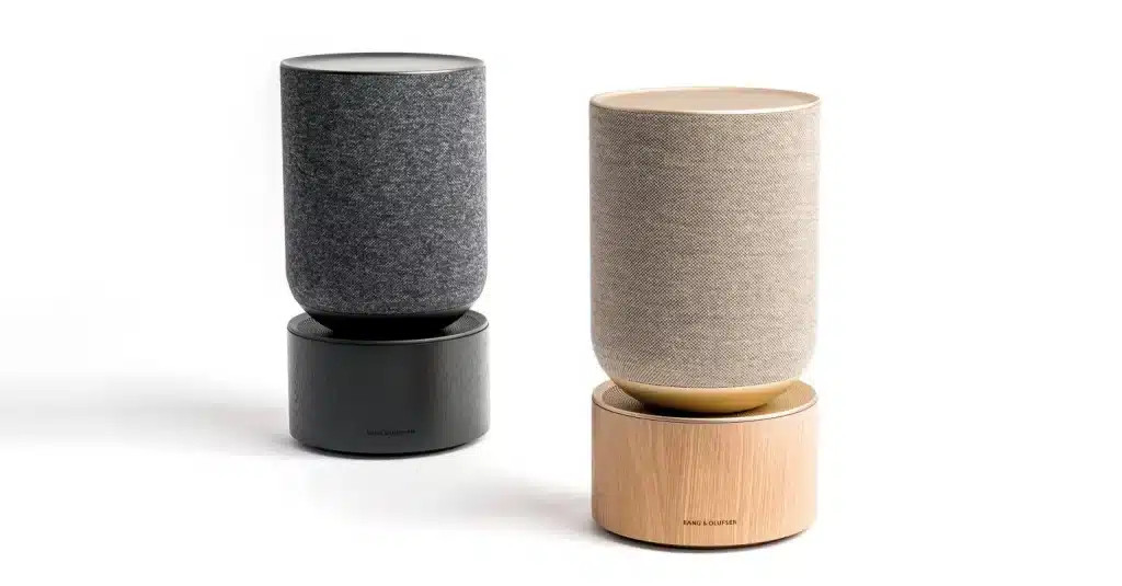 High-end speakers with modern design and advanced audio technology from Visual Atelier 8.