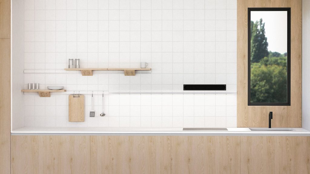 Innovative Modular Kitchen Design: SWNA's Dancing Grid