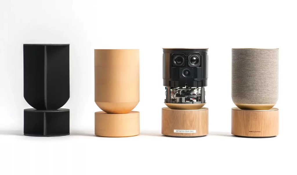 High-end speakers with modern design and advanced audio technology from Visual Atelier 8.