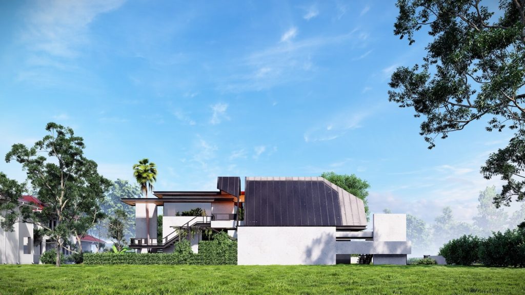 Arnamoos Villa: A Modern Oasis with Striking L-Shaped Design and Serene Outdoor Spaces
