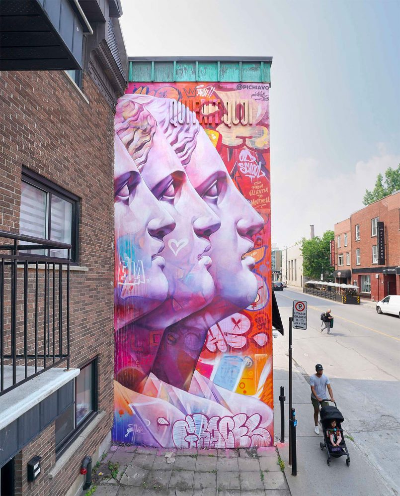 Harmonious Conversations: The Fusion of Classical Elegance and Street Energy in PichiAvo's Urban Murals