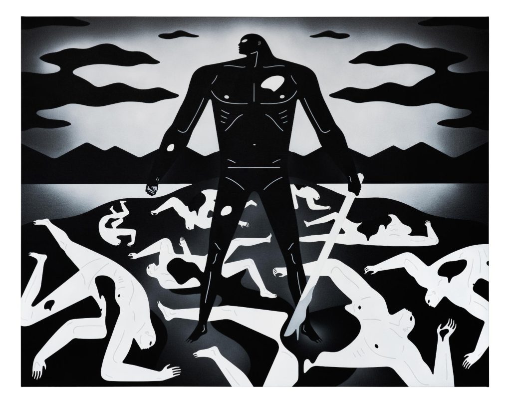Cleon Peterson's memorable paintings explore power dynamics in contemporary society